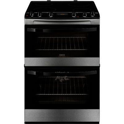 Zanussi ZCV68300XA Electric Ceramic Double Oven Cooker in Stainless Steel Zanussi ZCV68300XA Electric Ceramic Double Oven Cooker in Stainless Steel